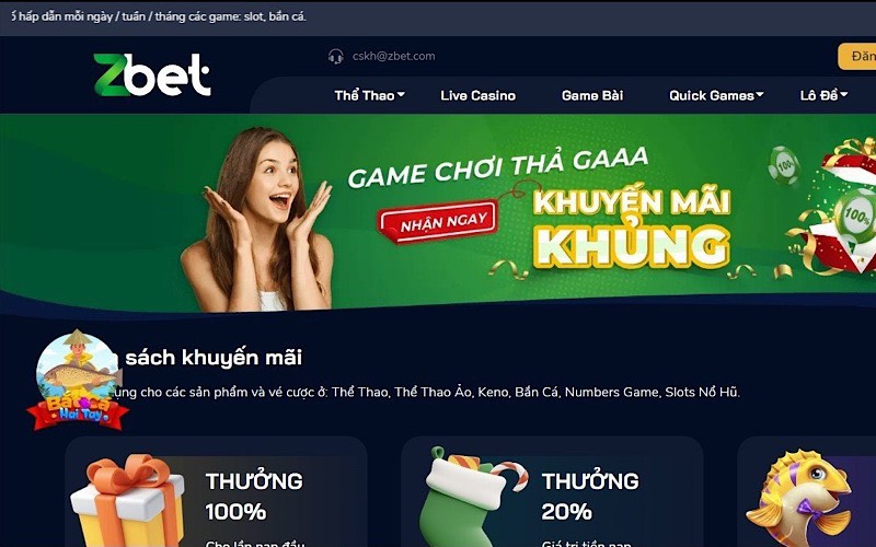 Zbet nhà cái nhiều khuyến mãi khủng