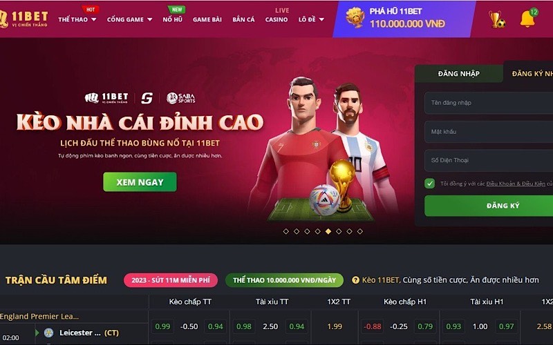 11bet trang cá cược bóng đá có tỷ lệ kèo đa dạng